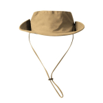 Cappello da avventura regolabile stile safari in nylon e poliestere color camel sesta vista
