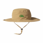 Cappello da avventura regolabile stile safari in nylon e poliestere color camel vista dettaglio 2