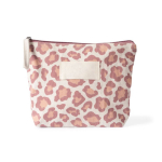Necessaire in cotone riciclato con design animalier 200 g/m² color rosa