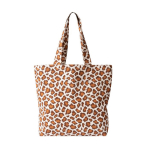Borsa in cotone riciclato con design animalier 200 g/m² color marrone seconda vista