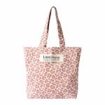 Borsa in cotone riciclato con design animalier 200 g/m² color rosa quarta vista