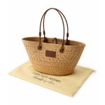 Borsa a cestino media in carta con manici lunghi da personalizzare color marrone quinta vista