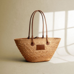 Borsa a cestino media in carta con manici lunghi da personalizzare color marrone sesta vista