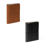 Taccuino in cartone con custodia protettiva con elastico e pagine bianche A5 color nero quinta vista