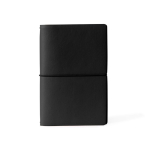 Taccuino in cartone con custodia protettiva con elastico e pagine bianche A5 color nero