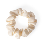 Set di due elastici per capelli con bustina di presentazione in poliestere lucido color naturale