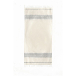 Pareo in cotone riciclato con frange per la spiaggia 380 g/m² color naturale prima vista