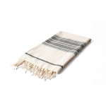Pareo in cotone riciclato con frange per la spiaggia 380 g/m² color naturale