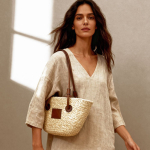 Borsa a cesta grande con manici lunghi da personalizzare 280 g/m² color naturale sesta vista