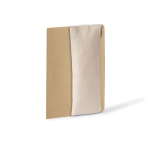 Astuccio in cotone riciclato con elastico per taccuino color naturale terza vista