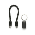 Cavo portachiavi di ricarica rapida con ingresso tipo C, USB-C color nero