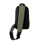 Borsa a tracolla in poliestere con uno scomparto e tasca frontale color verde prima vista