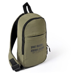 Borsa a tracolla in poliestere con uno scomparto e tasca frontale color verde seconda vista