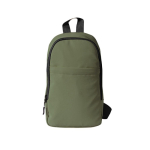 Borsa a tracolla in poliestere con uno scomparto e tasca frontale color verde