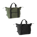 Borsa in poliestere ideale per viaggi o sport con fascia per trolley color nero sesta vista