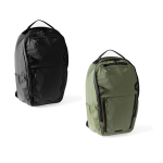 Zaino in poliestere con vari scomparti e schienale imbottito color verde sesta vista