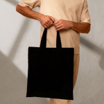 Borsa in poliestere con manici lunghi e capacità di carico di 12L color nero quinta vista