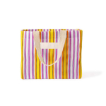 Borsa in polipropilene a righe con finitura opaca 200 g/m² color rosa prima vista