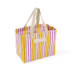 Borsa in polipropilene a righe con finitura opaca 200 g/m² color rosa seconda vista