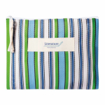 Astuccio personalizzabile in polipropilene a righe 200 g/m² color verde terza vista