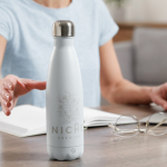 Borraccia termica in acciaio inox riciclato antigoccia 500 ml color bianco seconda vista