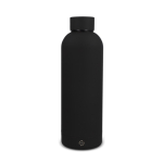 Bottiglia termica in acciaio inox riciclato con chiusura antigoccia 500 ml color nero