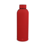 Bottiglia termica in acciaio inox riciclato con chiusura antigoccia 500 ml color rosso