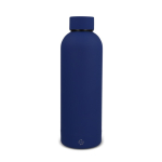 Bottiglia termica in acciaio inox riciclato con chiusura antigoccia 500 ml color blu scuro