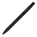 Penna in alluminio riciclato con clip nero e inchiostro blu color nero