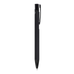 Penna in alluminio riciclato con clip nero e inchiostro blu color nero quinta vista