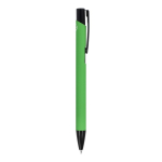 Penna in alluminio riciclato con clip nero e inchiostro blu color verde quinta vista