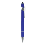 Penna in alluminio riciclato con clip robusta e inchiostro blu color blu quinta vista