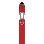 Penna in alluminio riciclato con clip robusta e inchiostro blu color rosso sesta vista