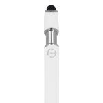 Penna in alluminio riciclato con clip robusta e inchiostro blu color bianco sesta vista