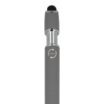 Penna in alluminio riciclato con clip robusta e inchiostro blu color grigio sesta vista
