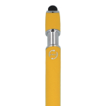 Penna in alluminio riciclato con clip robusta e inchiostro blu color giallo sesta vista