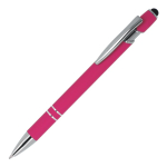 Penna in alluminio riciclato con clip robusta e inchiostro blu color rosa