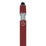 Penna in alluminio riciclato con clip robusta e inchiostro blu color rosso scuro sesta vista