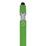 Penna in alluminio riciclato con clip robusta e inchiostro blu color lime sesta vista