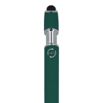 Penna in alluminio riciclato con clip robusta e inchiostro blu color verde scuro sesta vista