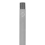 Penna in alluminio riciclato soft-touch con inchiostro blu color grigio chiaro sesta vista