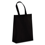 Borsa da trasporto in RPET con soffietto e manici medi 105 g/m² color nero