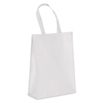 Borsa da trasporto in RPET con soffietto e manici medi 105 g/m² color bianco