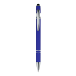 Penna in alluminio riciclato con clip robusta e inchiostro nero color blu seconda vista