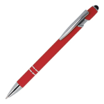 Penna in alluminio riciclato con clip robusta e inchiostro nero color rosso
