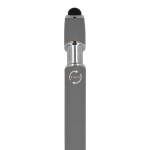 Penna in alluminio riciclato con clip robusta e inchiostro nero color grigio sesta vista
