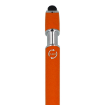 Penna in alluminio riciclato con clip robusta e inchiostro nero color arancione sesta vista