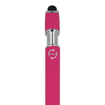 Penna in alluminio riciclato con clip robusta e inchiostro nero color rosa sesta vista