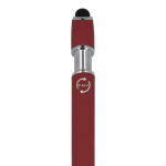 Penna in alluminio riciclato con clip robusta e inchiostro nero color rosso scuro sesta vista