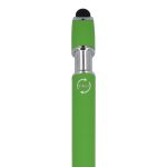 Penna in alluminio riciclato con clip robusta e inchiostro nero color lime sesta vista